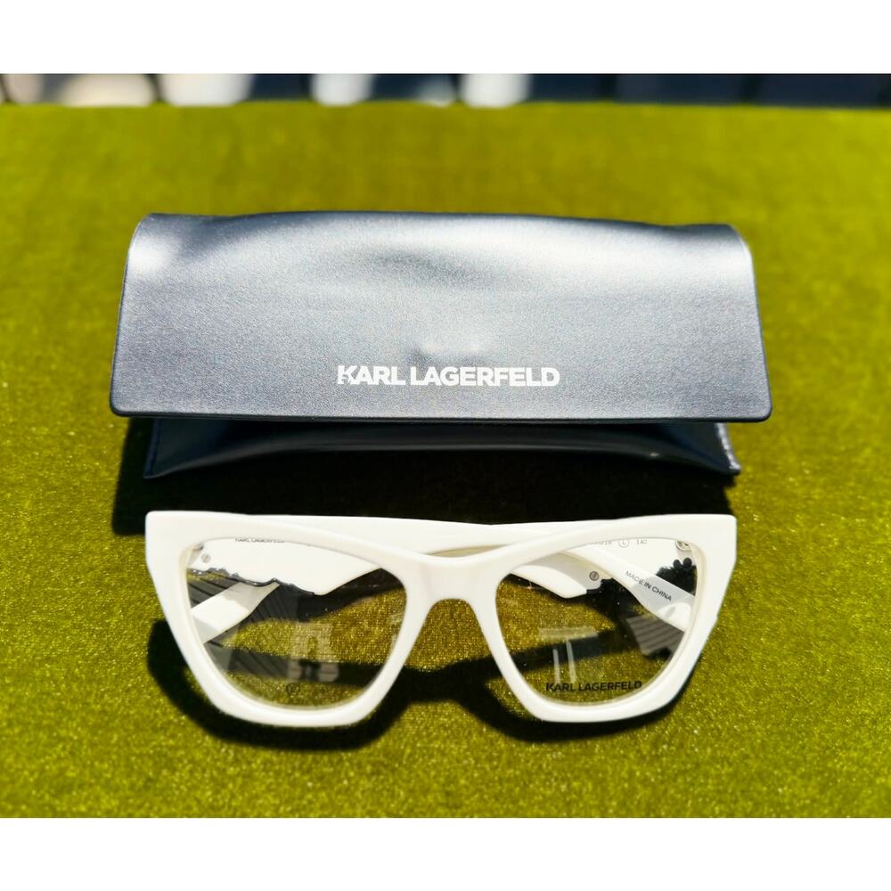 NWT Karl Lagerfeld KL6171 White Cat Eye Eyeglass Frames - Picture 6 of 6